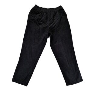 Lucy & Yak Black Corduroy Tapered Pants Women Medium Organic Cotton High Waist